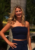 Brielle Top – Navy Blue Tube Top