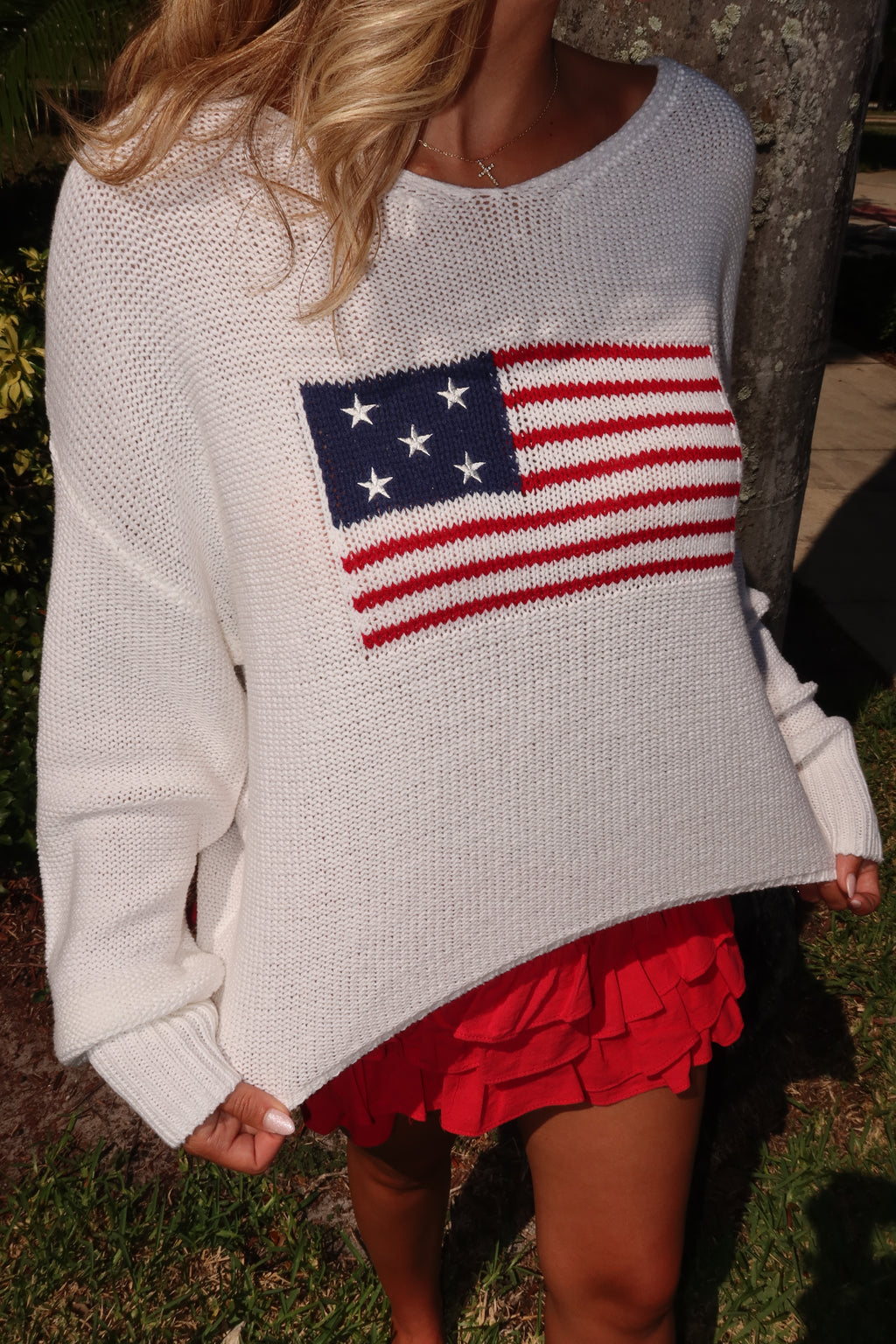 American Flag Knit Sweater