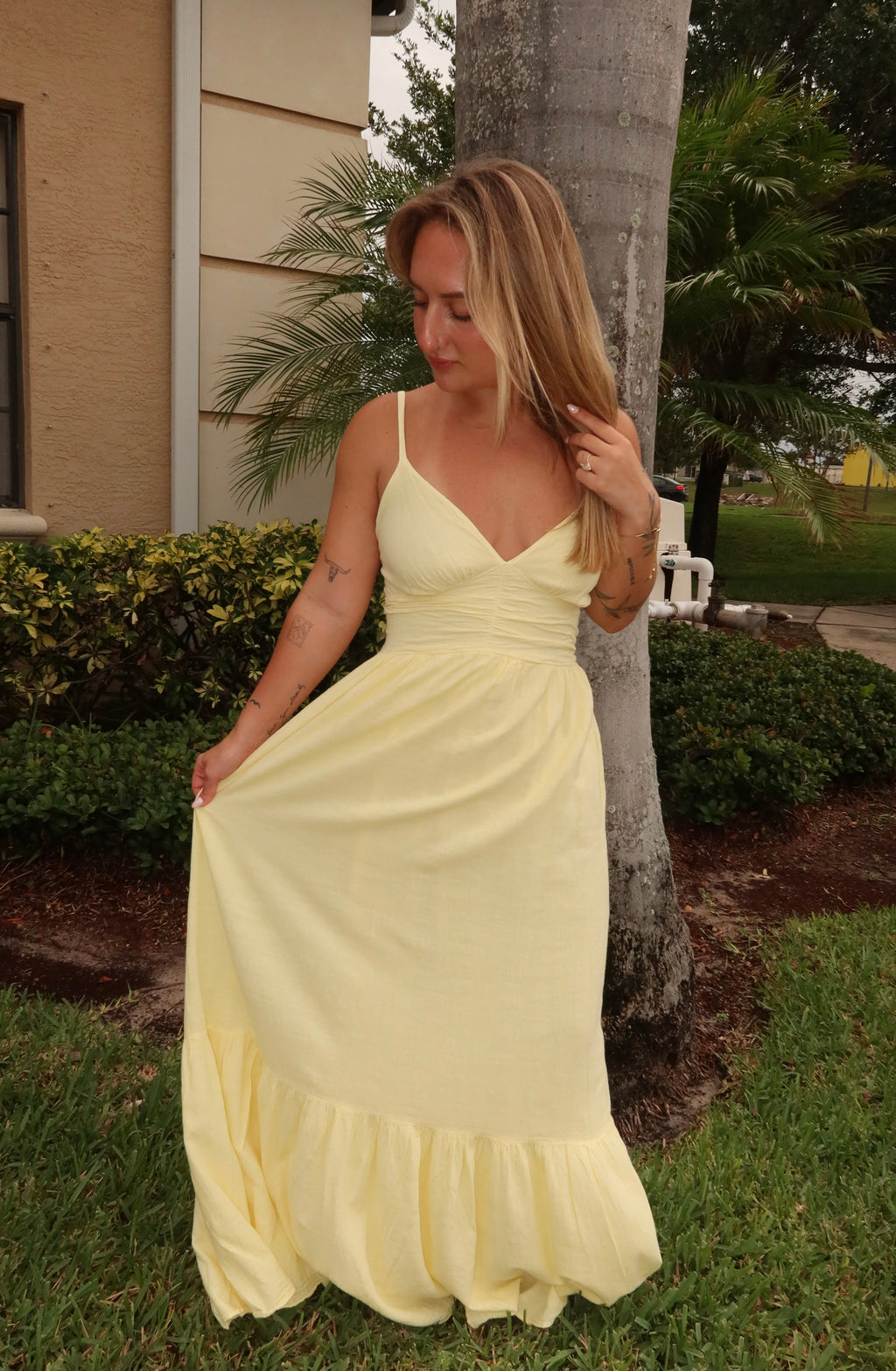 Hazel Dress – Butter Yellow