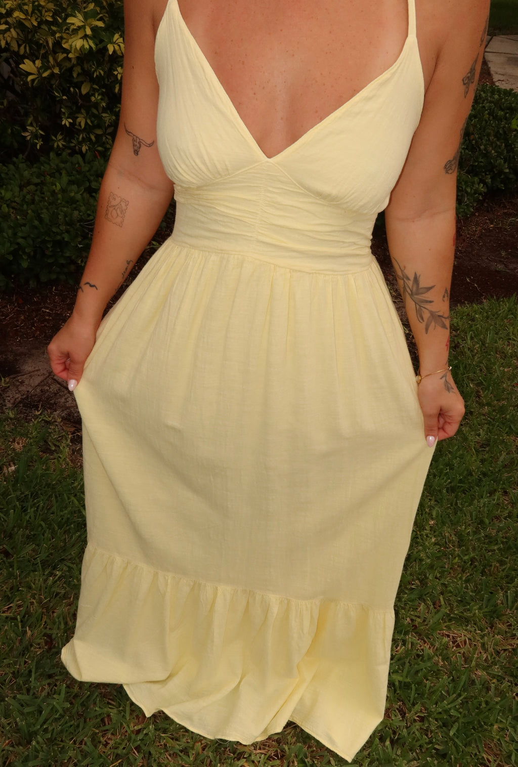 Hazel Dress – Butter Yellow