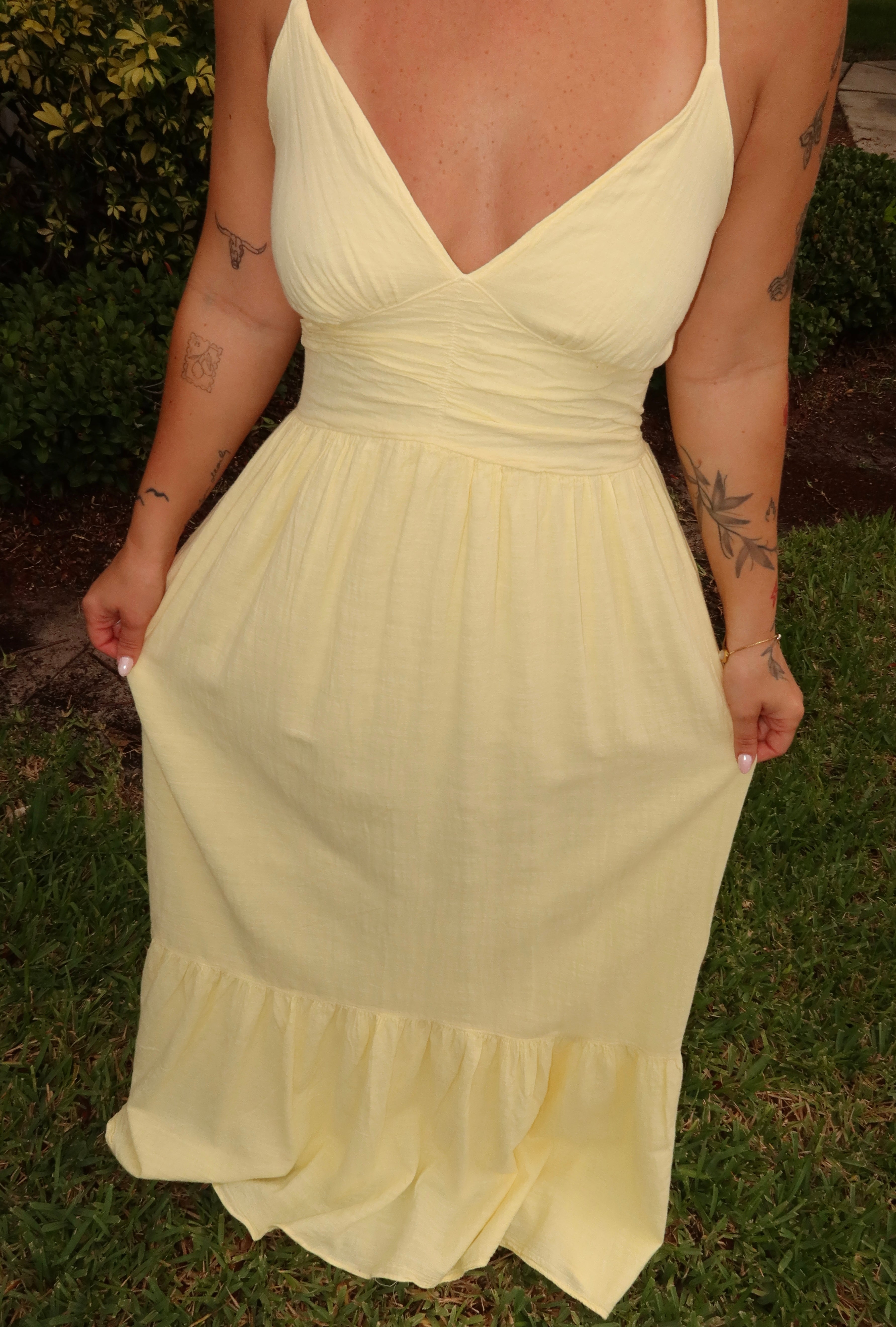 Hazel Dress – Butter Yellow