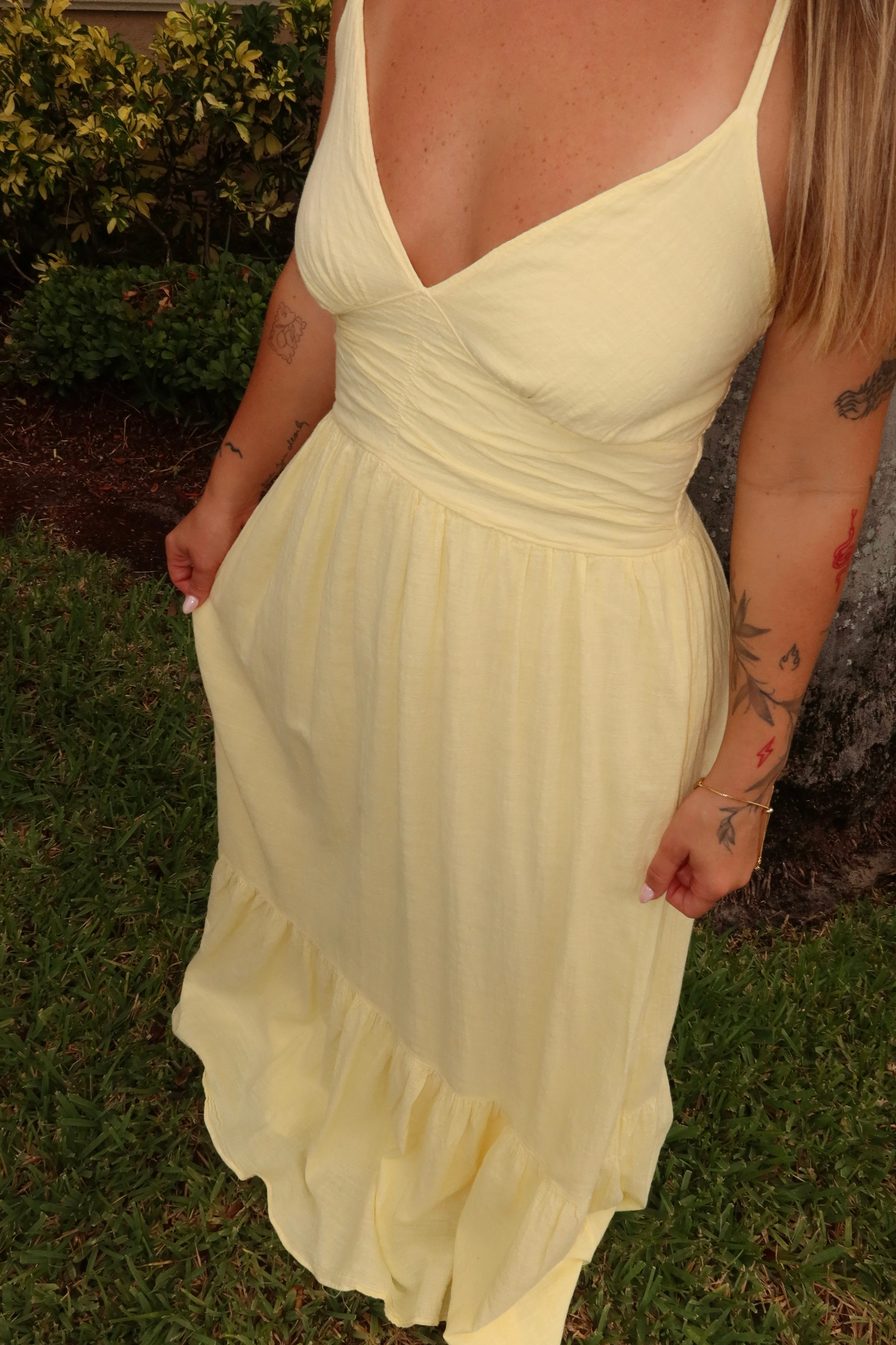 Hazel Dress – Butter Yellow